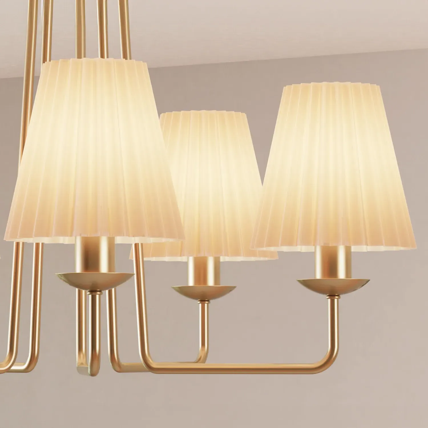 Poppy 5 Light Ceiling Fitting - Brass