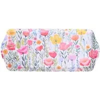 Poppy Meadow Long Drinks Tray - White, Pink
