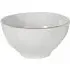Porcelain Bowl with Gold Rim - White