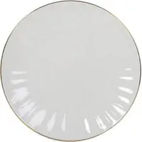 Porcelain Side Plate with Gold Detail - White