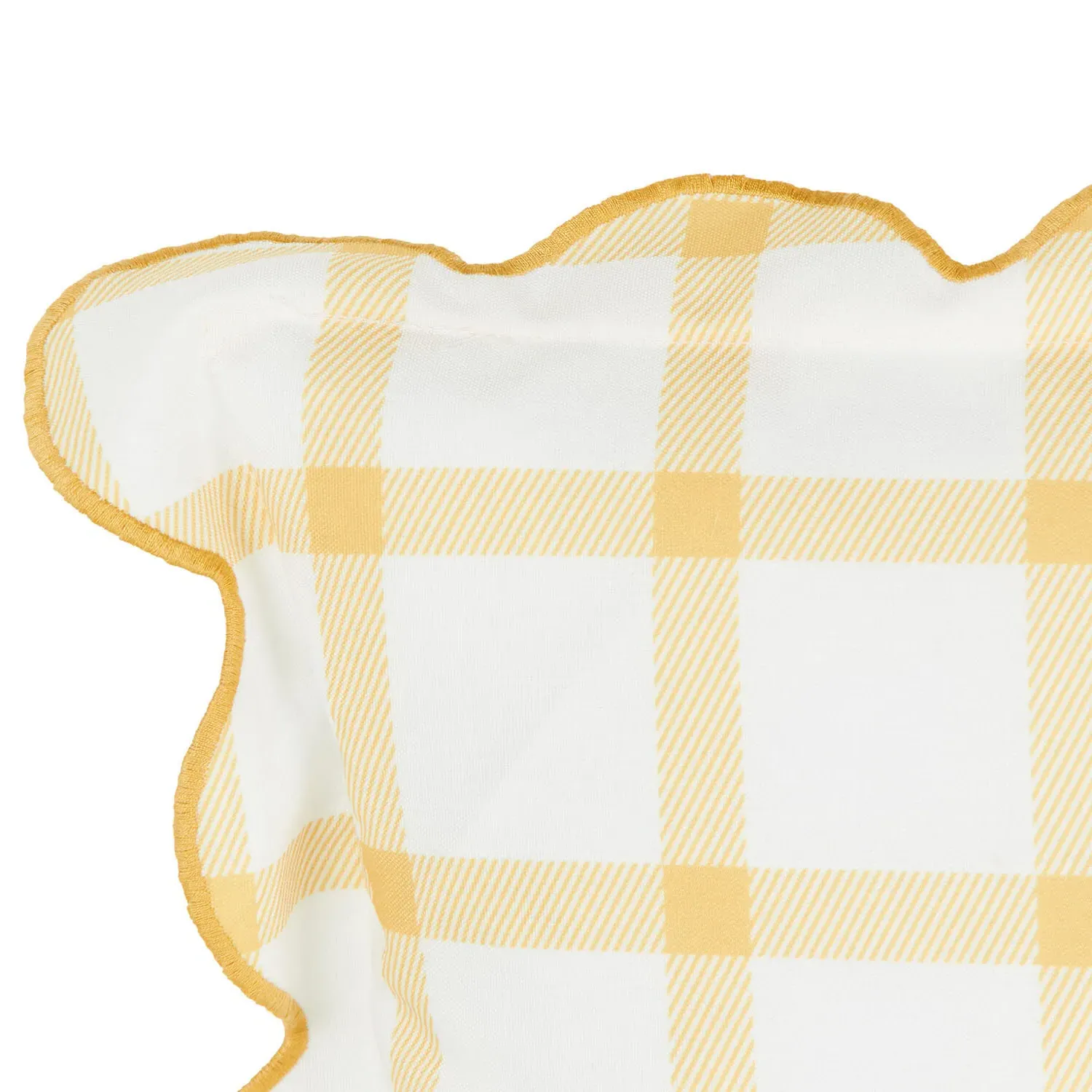 Portland Check Cushion - Ochre