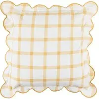 Portland Check Cushion - Ochre