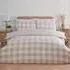 Portland Check Double Duvet Cover Set - Natural
