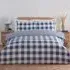 Portland Check Double Duvet Cover Set - Navy