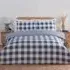 Portland Check King Duvet Cover Set - Navy