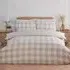 Portland Check King Size Duvet Cover Set - Natural