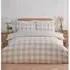 Portland Check Single Duvet Cover Set - Natural