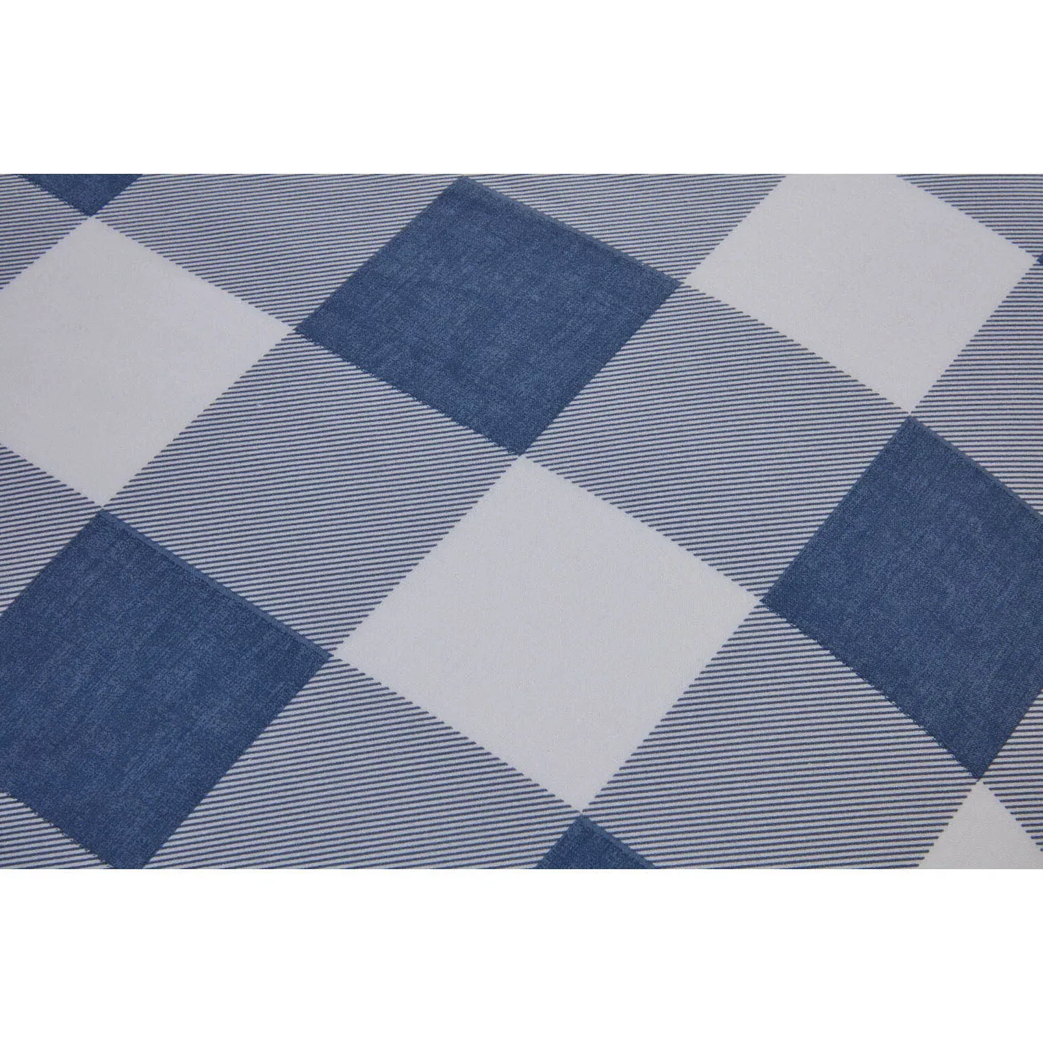Portland Check Single Duvet Cover Set - Navy