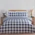 Portland Check Single Duvet Cover Set - Navy