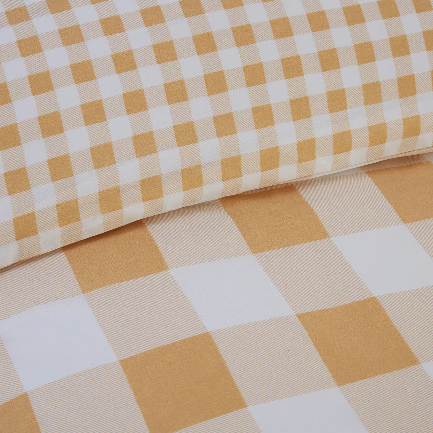 Portland Check Single Duvet Set - Yellow