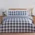 Portland Check Super King Duvet Cover Set - Navy