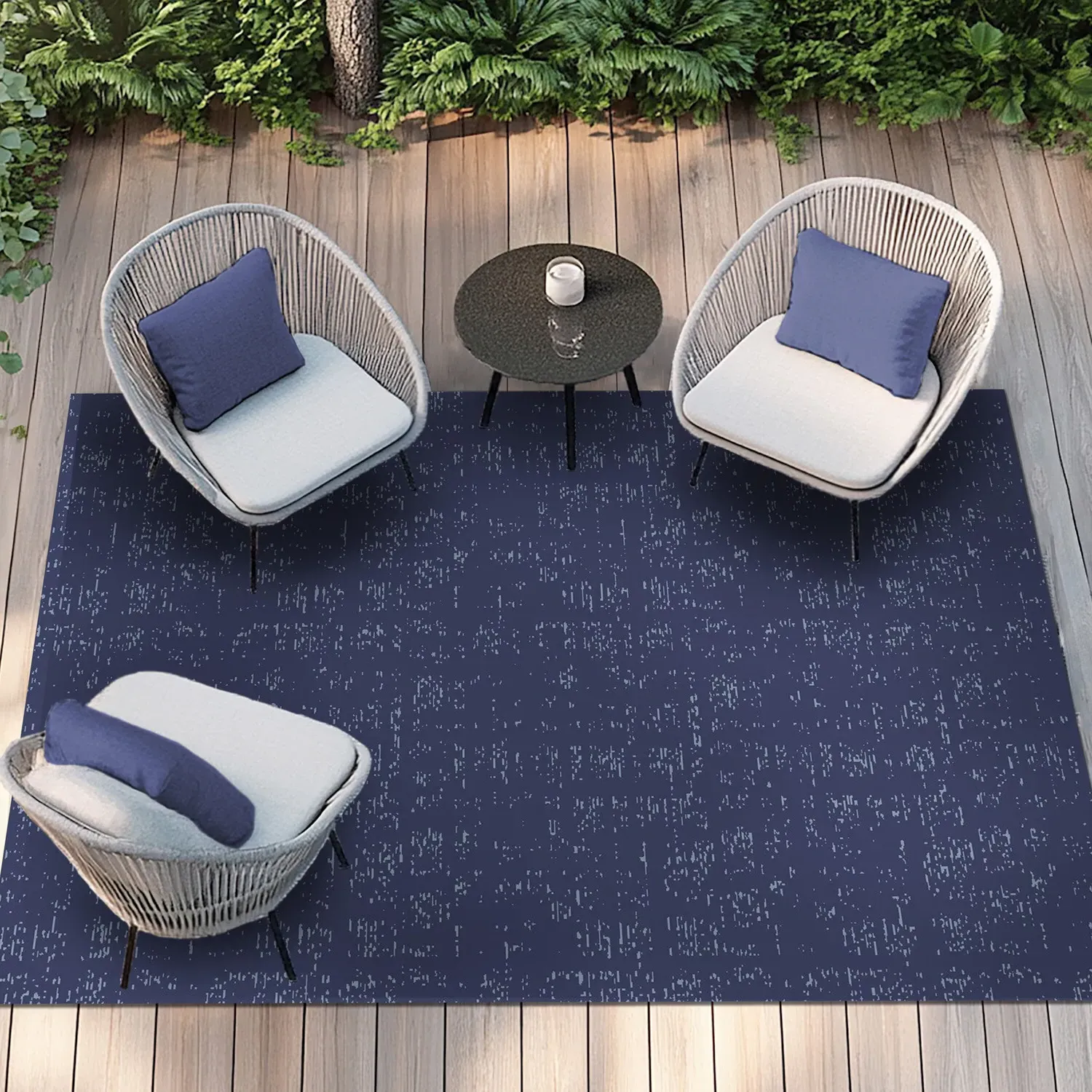 Portland Reversible Outdoor Rug - Vapour Blue