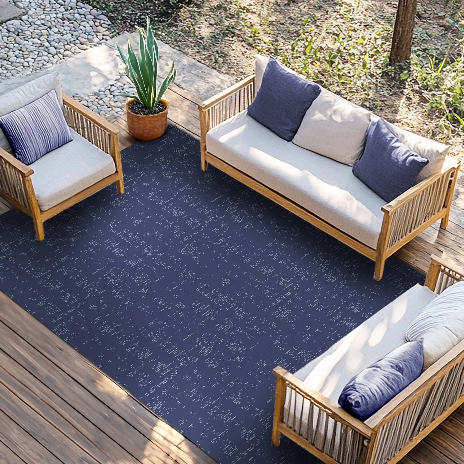 Portland Reversible Outdoor Rug - Vapour Blue