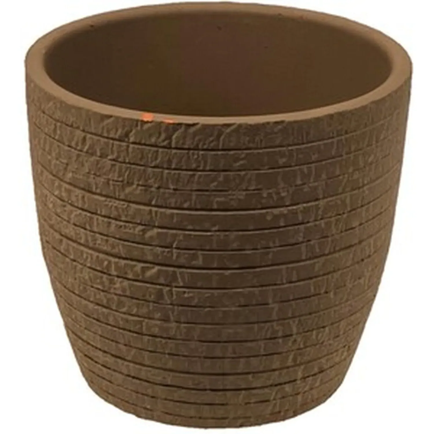 Porto Wiped 15cm Planter - Brown, Ceramic