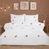 Portobello Double Embroidered Duvet Set - White