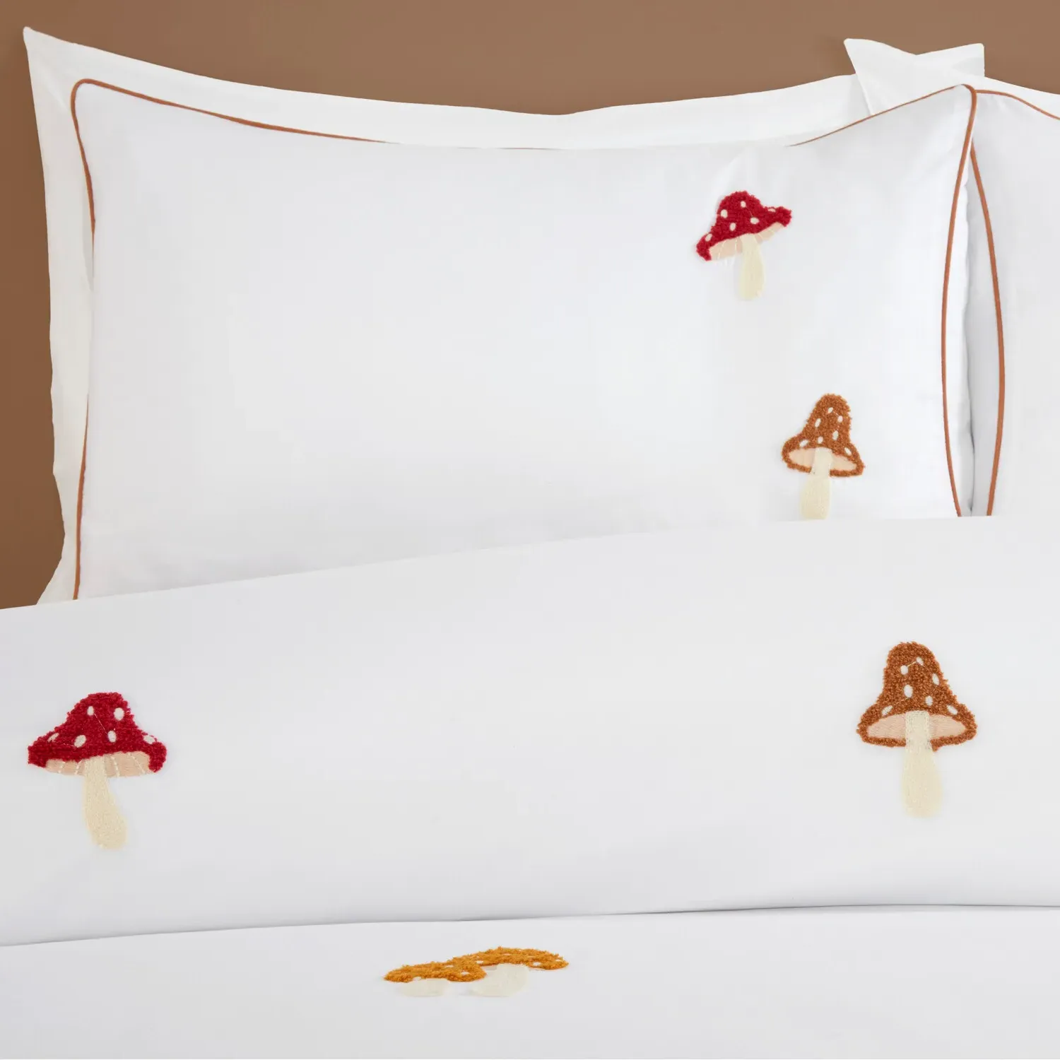 Portobello King Size Embroidered Duvet Set - White