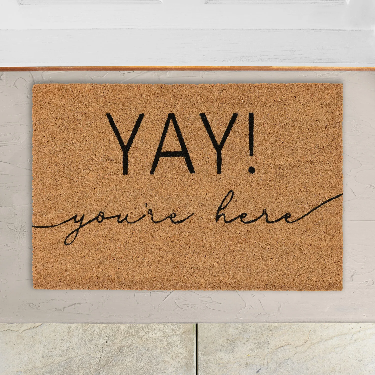 Printed Coir Door Mat with Slogan