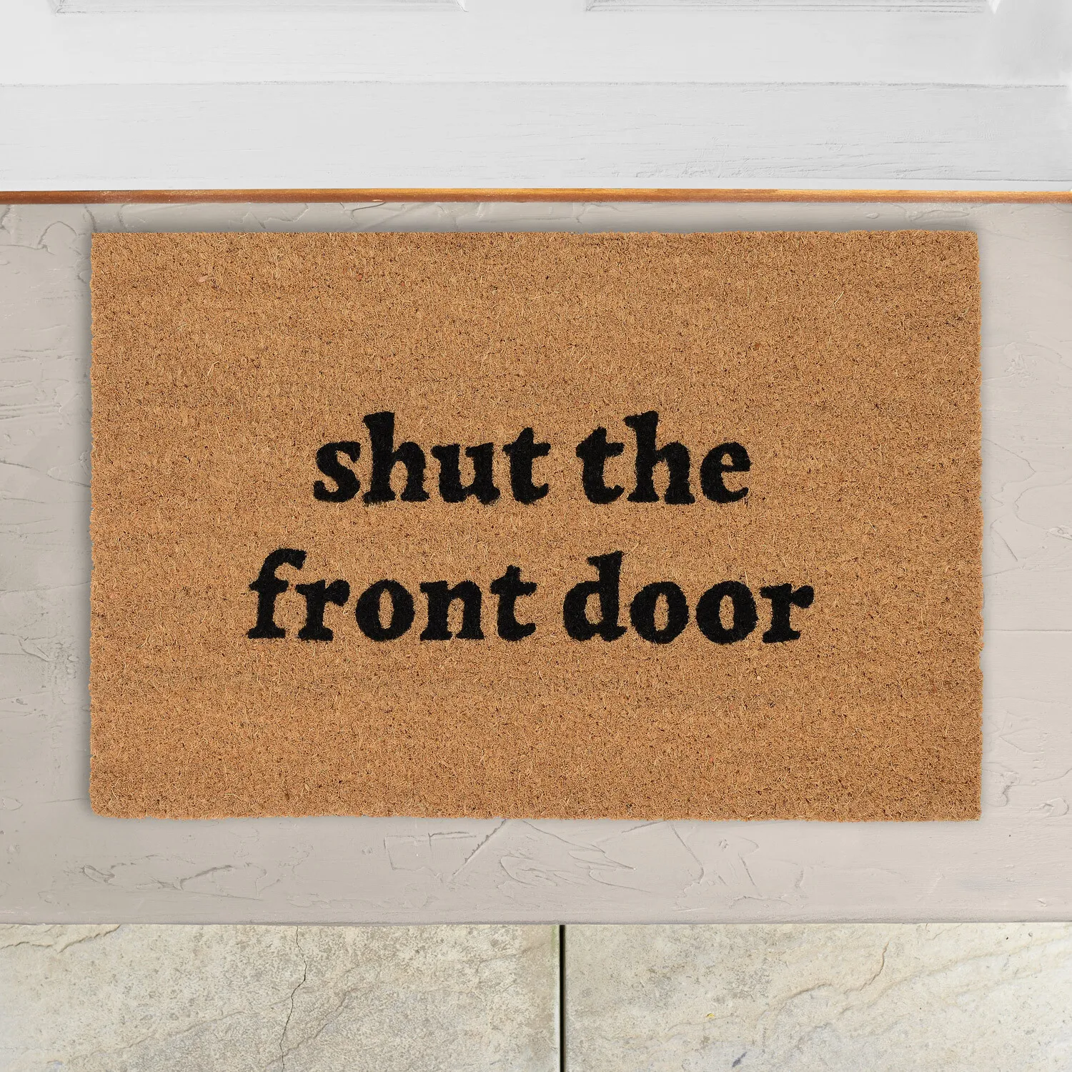 Printed Coir Door Mat with Slogan