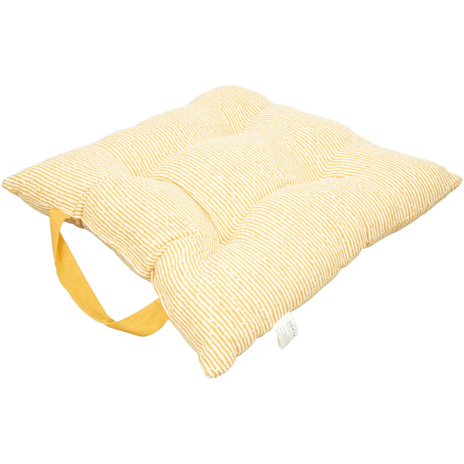 Printed Seat Pad with Handle - Yellow