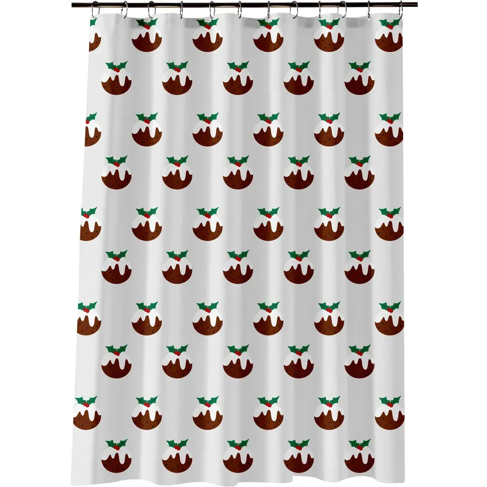 Puddings PEVA Shower Curtain - White