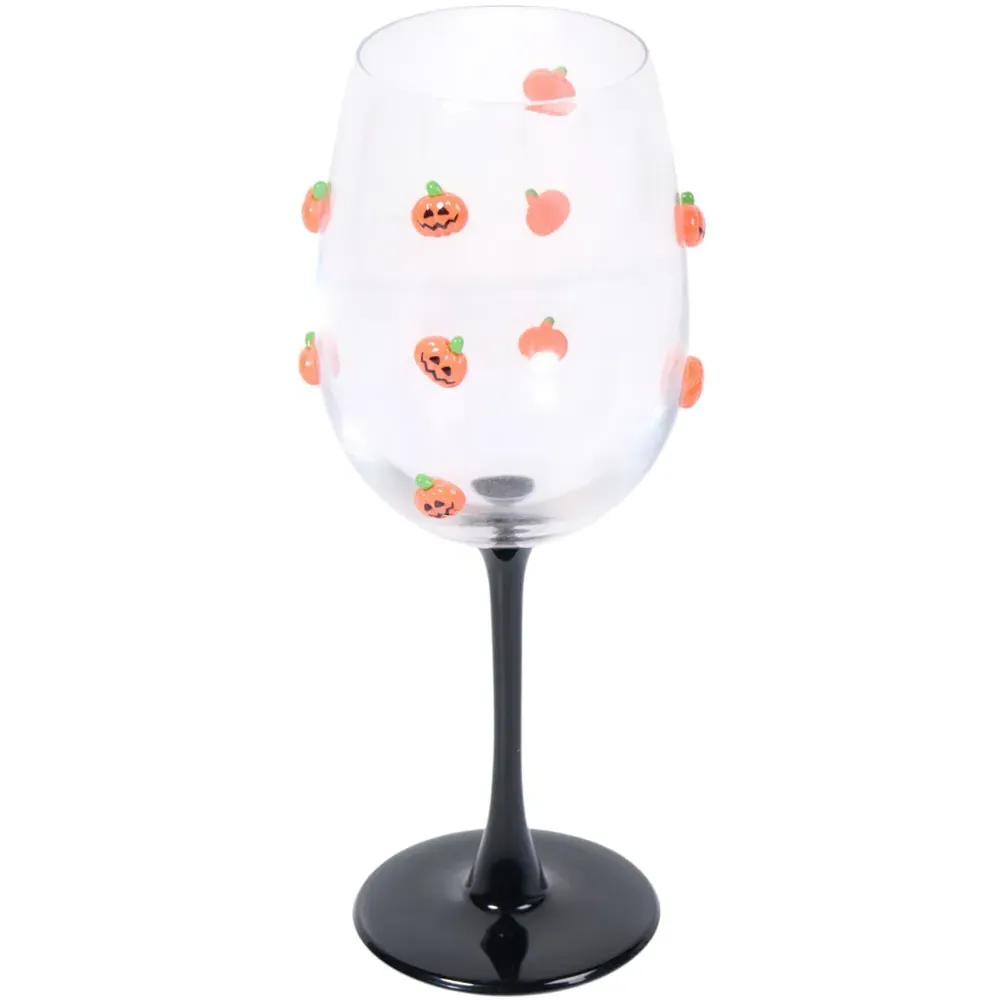 Pumpkin 3D Wine Glass - Clear
