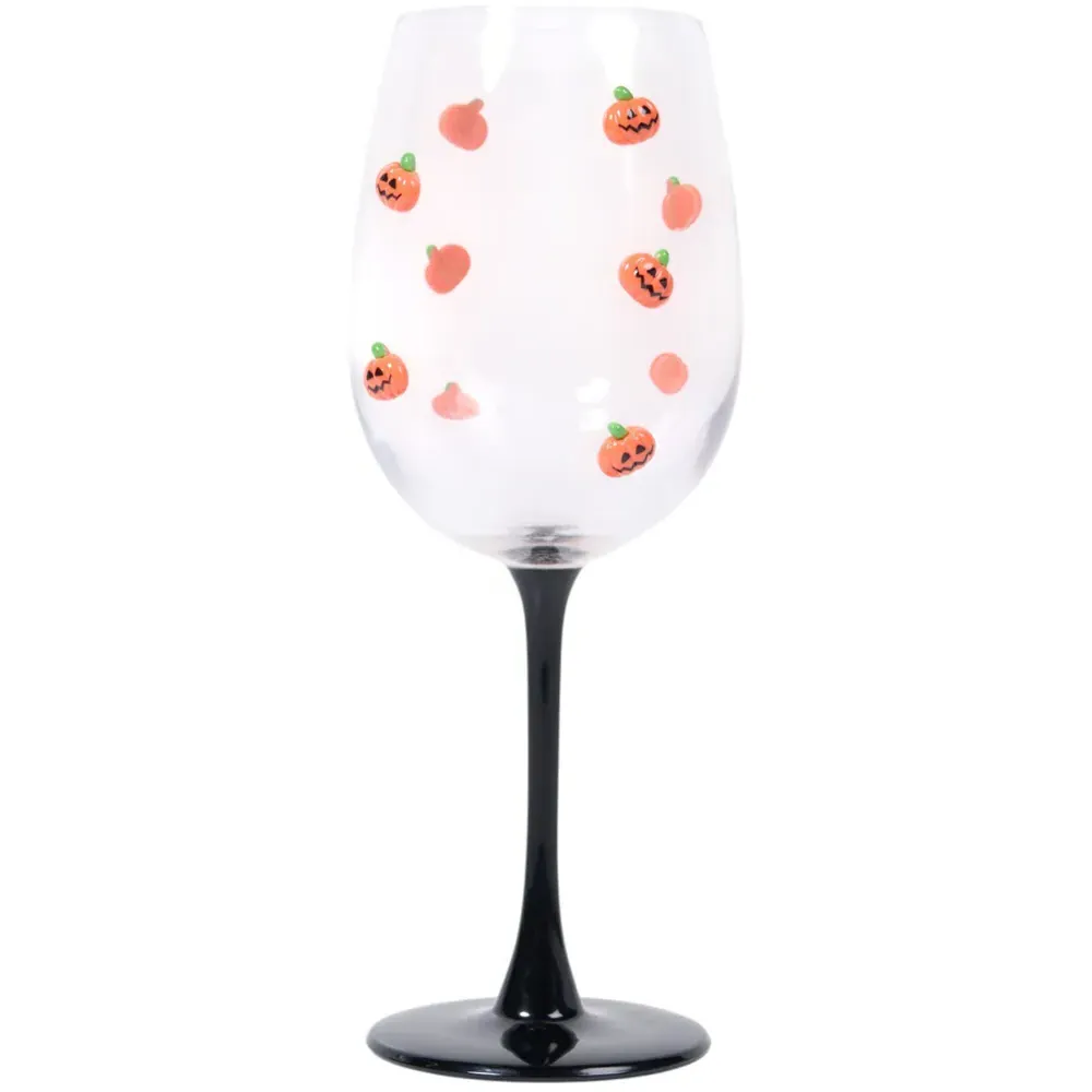 Pumpkin 3D Wine Glass - Clear
