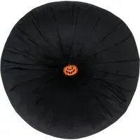 Pumpkin Embellished Cushion - Black