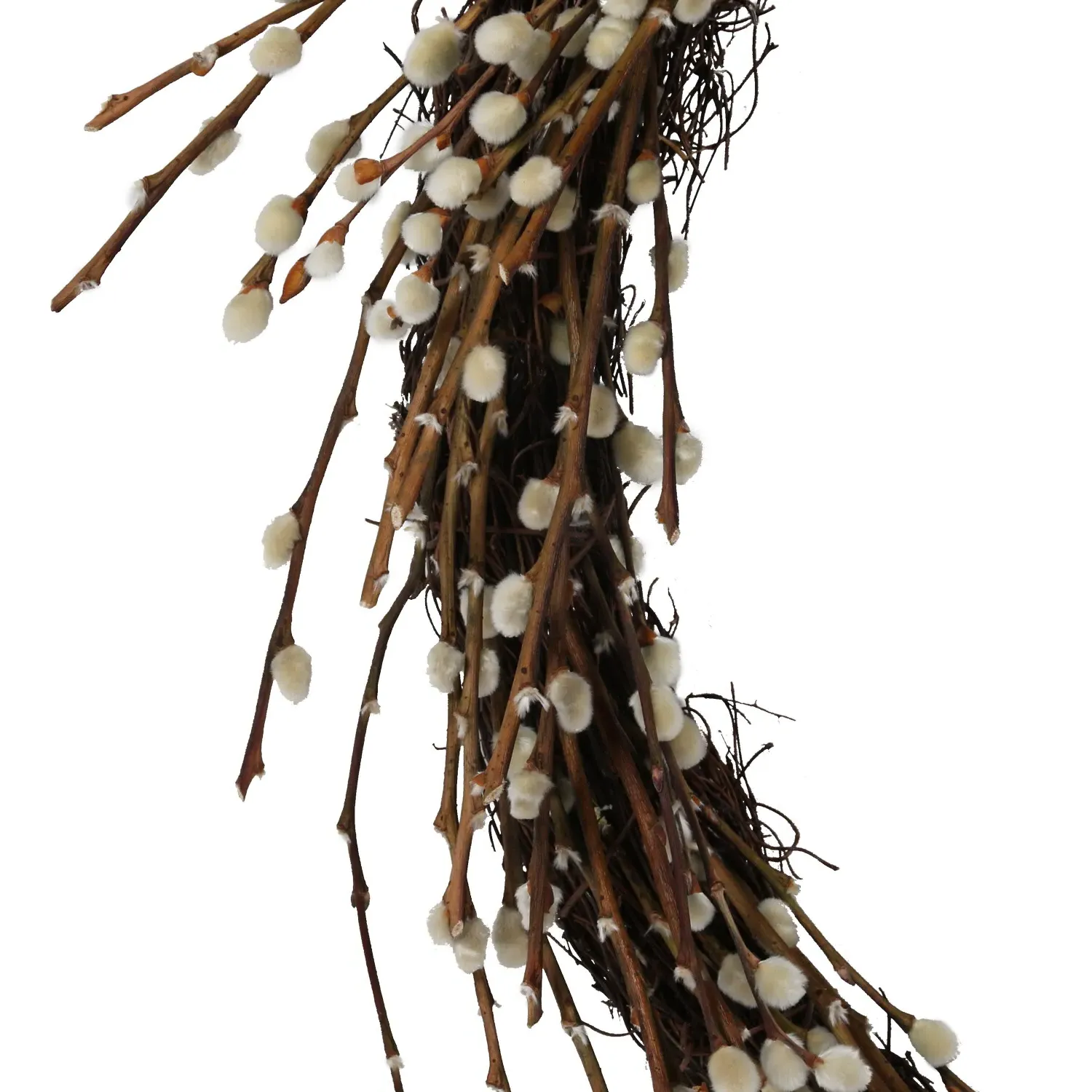 Pussywillow Wreath 60cm - Brown