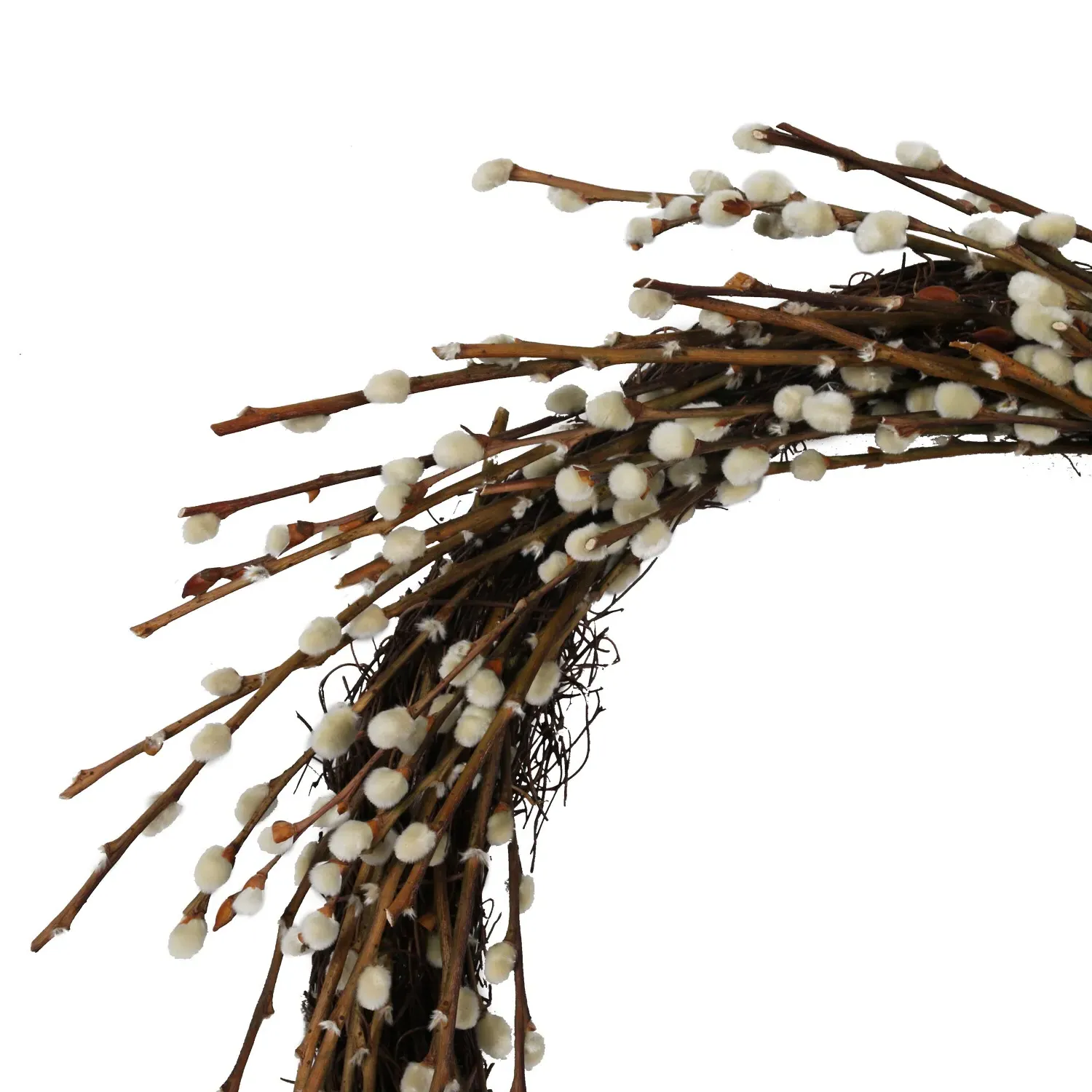 Pussywillow Wreath 60cm - Brown