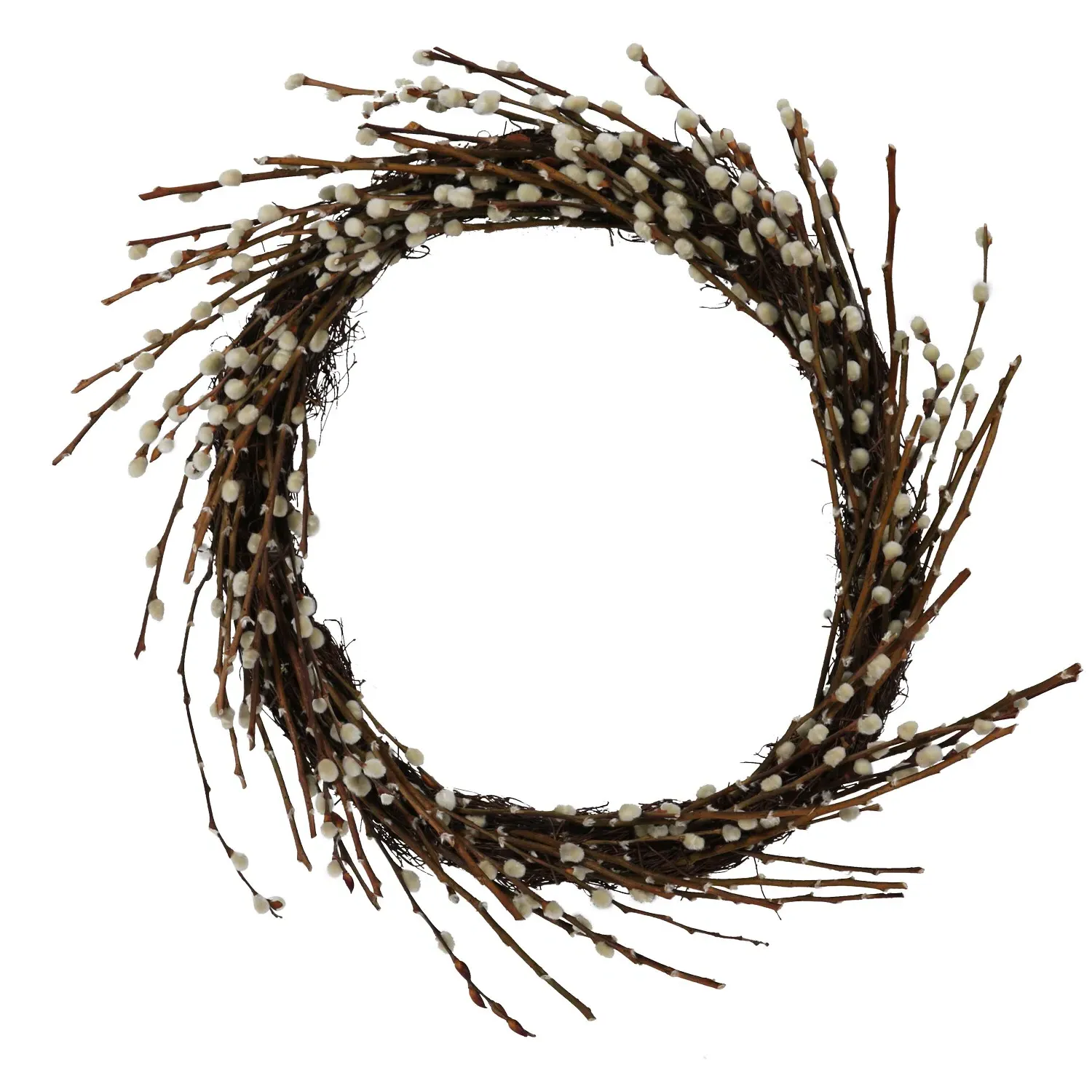 Pussywillow Wreath 60cm - Brown image