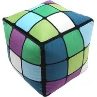 Puzzle Cube Shaped Cushion - Multicolour