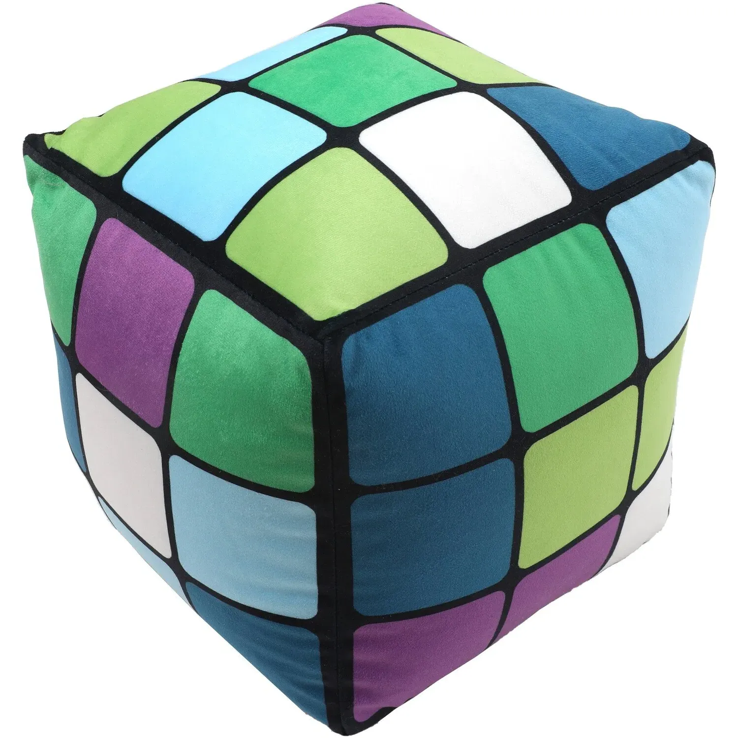 Puzzle Cube Shaped Cushion - Multicolour image