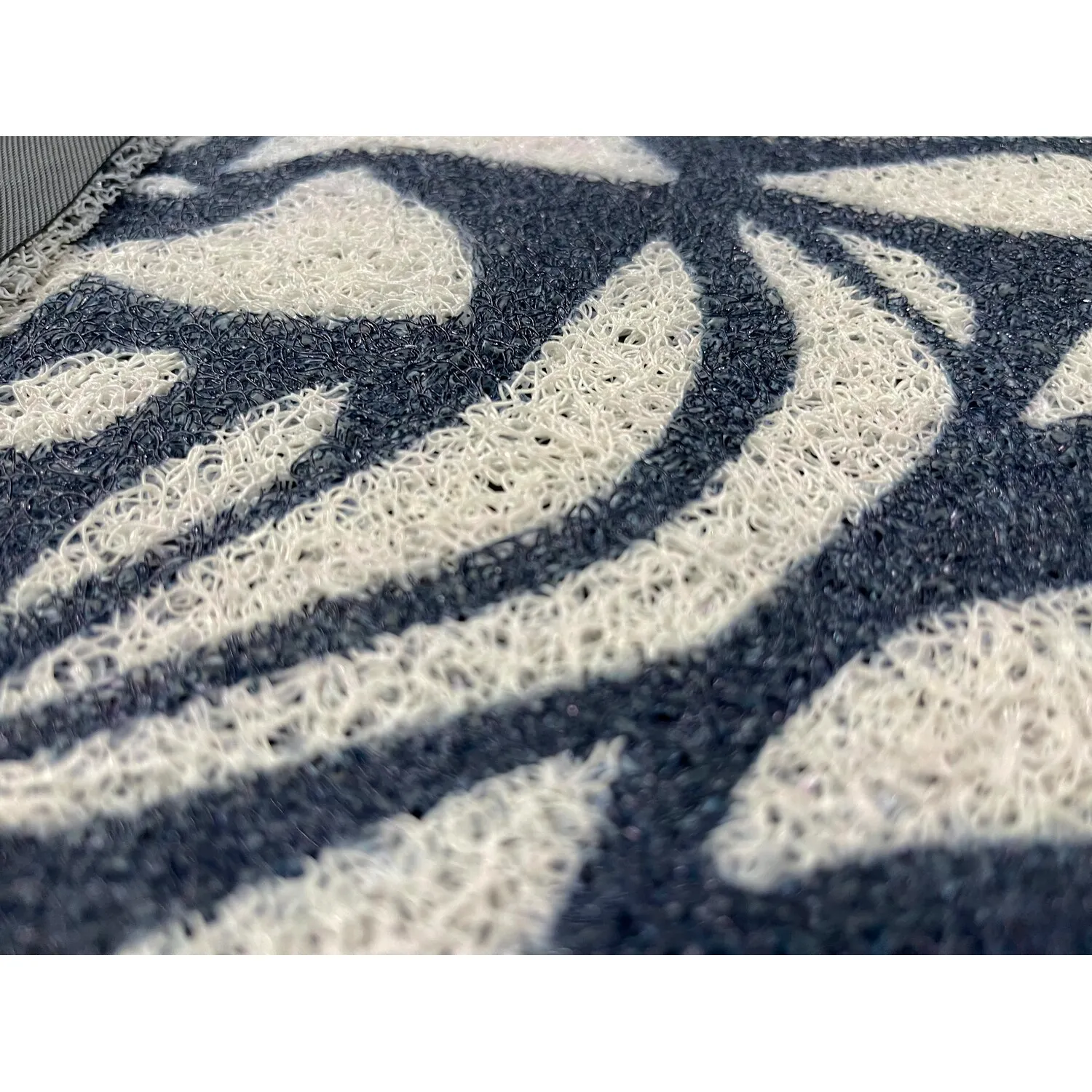 PVC Backed Geo Noodle Mat - Black and White