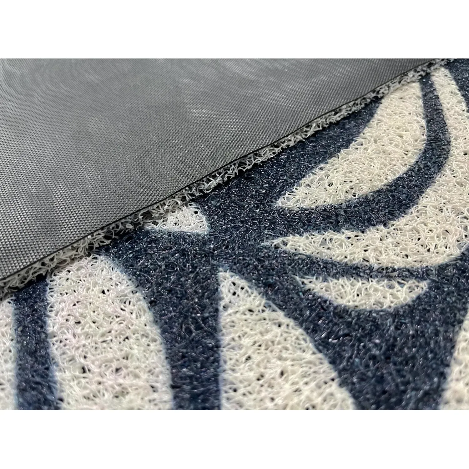 PVC Backed Geo Noodle Mat - Black and White