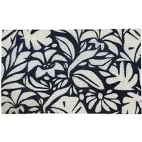 PVC Backed Geo Noodle Mat - Black and White