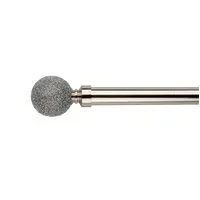 Quartz 170cm Extendable Curtain Pole - Silver