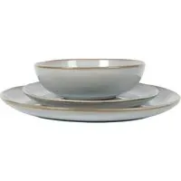 Quartz Reactive Glaze 12 Piece Dinner Set - White