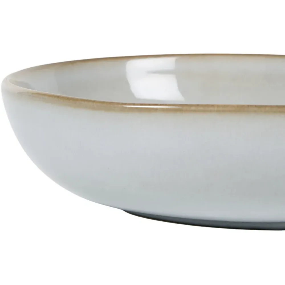 Quartz Reactive Glaze Cereal Bowl - White