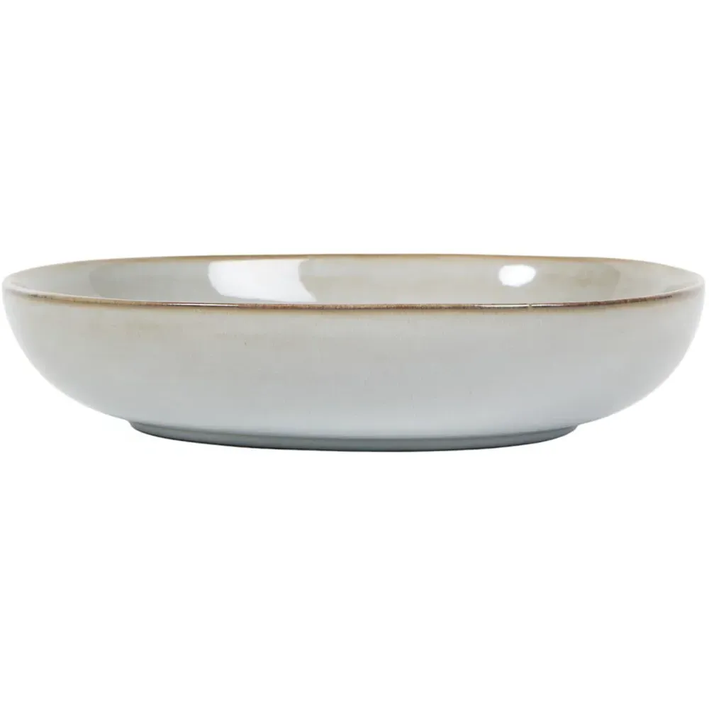 Quartz Reactive Glaze Cereal Bowl - White