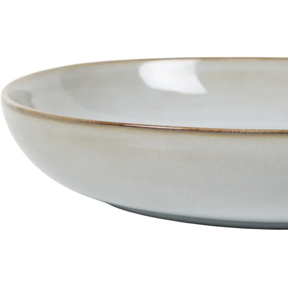 Quartz Reactive Glaze Cereal Bowl - White