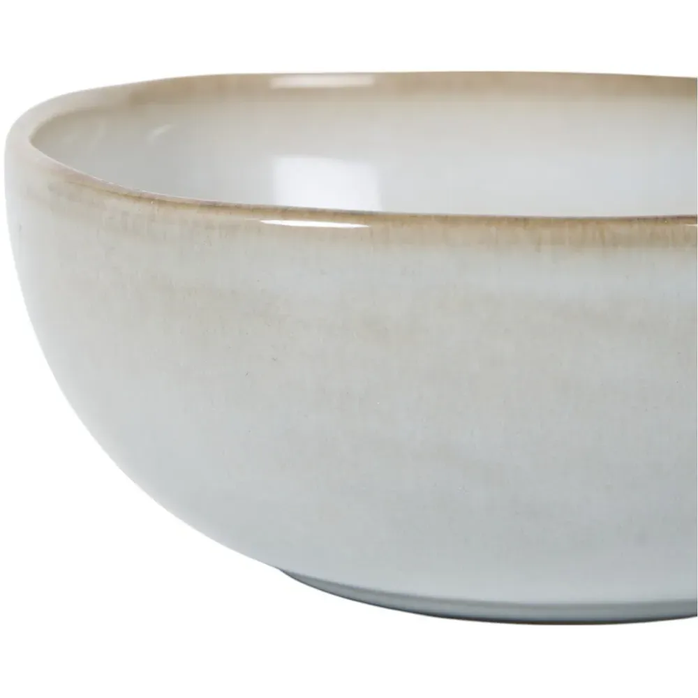 Quartz Reactive Glaze Nibbles Bowl - White