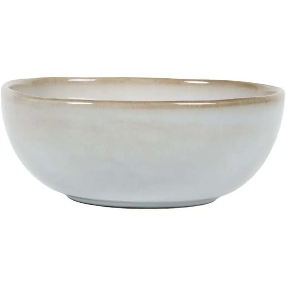 Quartz Reactive Glaze Nibbles Bowl - White image