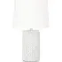 Quatrefoil Cylinder Table Lamp - White, Concrete