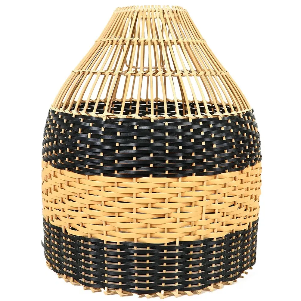 Quinn Rattan Effect Pendant Shade - Natural image