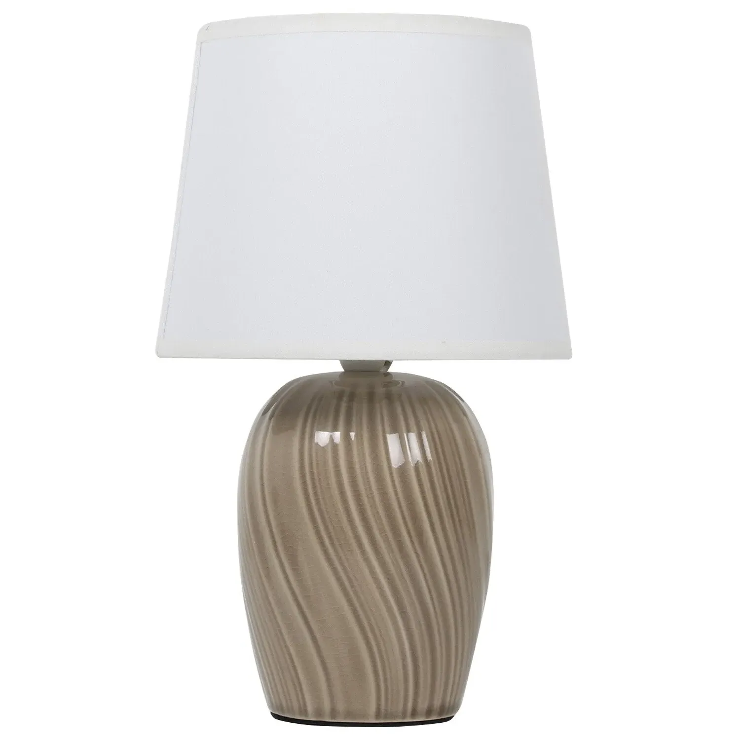 Quinn Swirl Table Lamp - Brown, Ceramic image