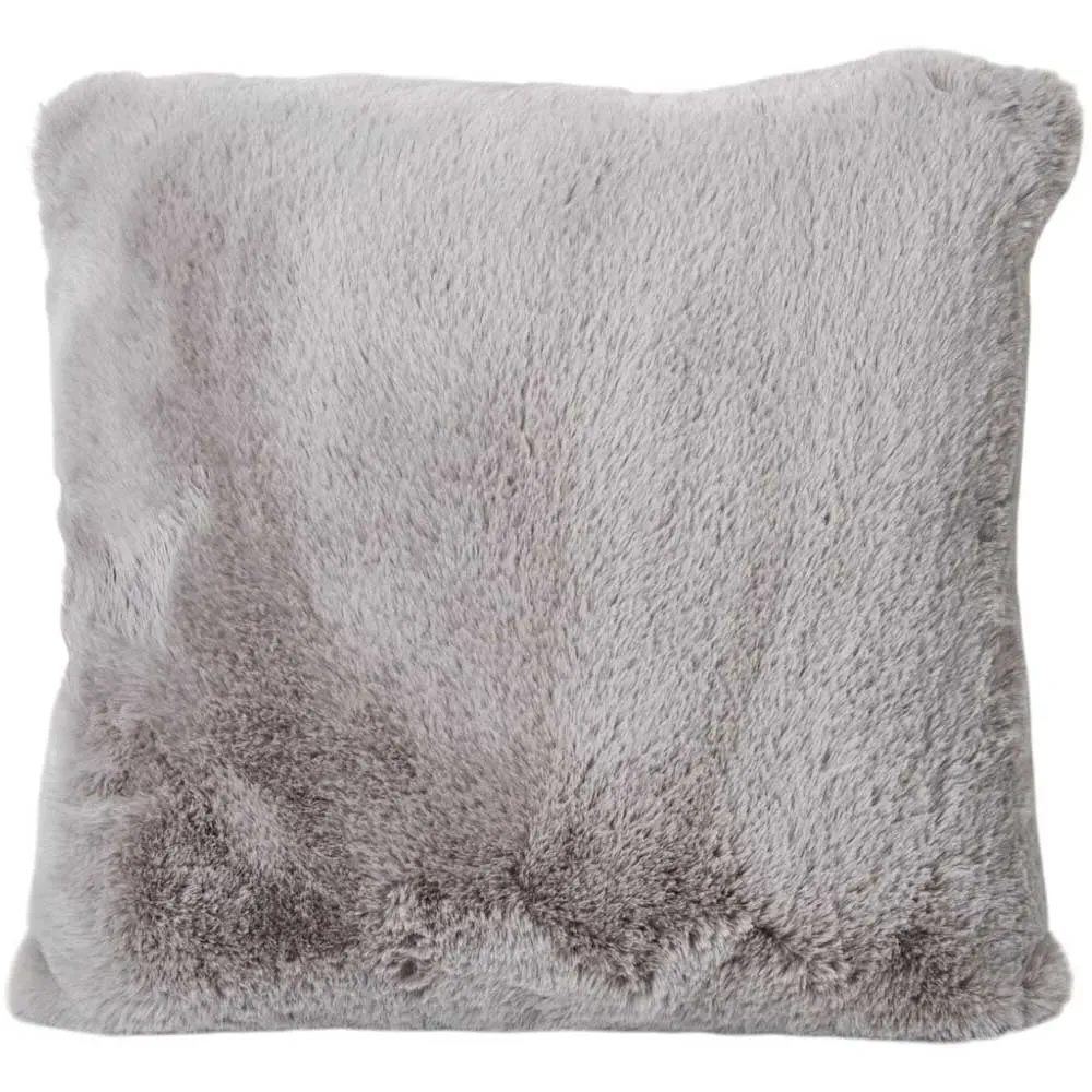Rabbit Faux Fur Cushion - Grey image