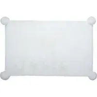 Rabbit Fur Pom Rug - White