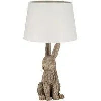 Rabbit Table Lamp - Neutral, Driftwood Effect