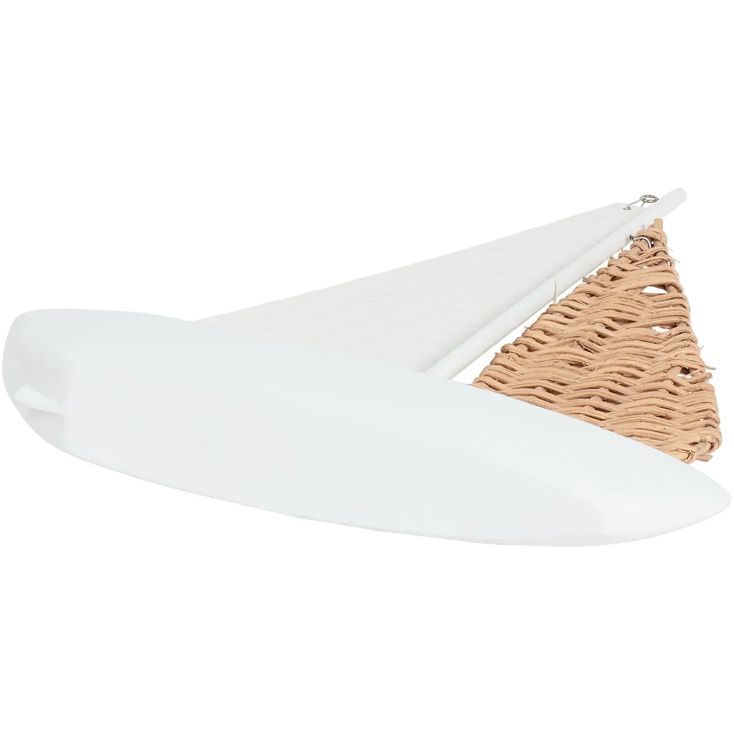Raffia Sailboat Ornament - White