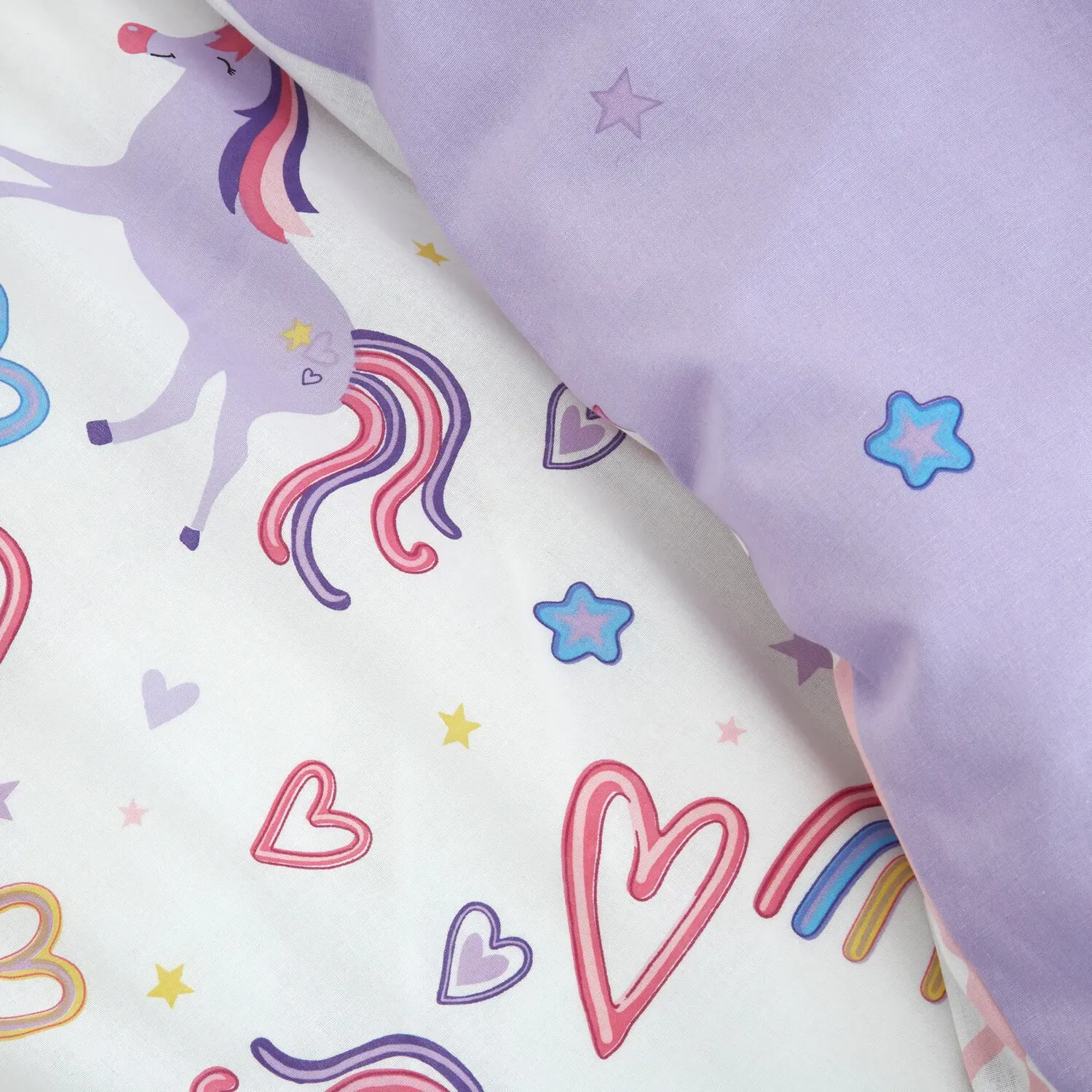 Rainbow Unicorn Duvet Set - Purple